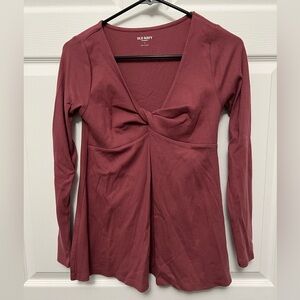 Old Navy Women's Mauve Long Sleeve Tee